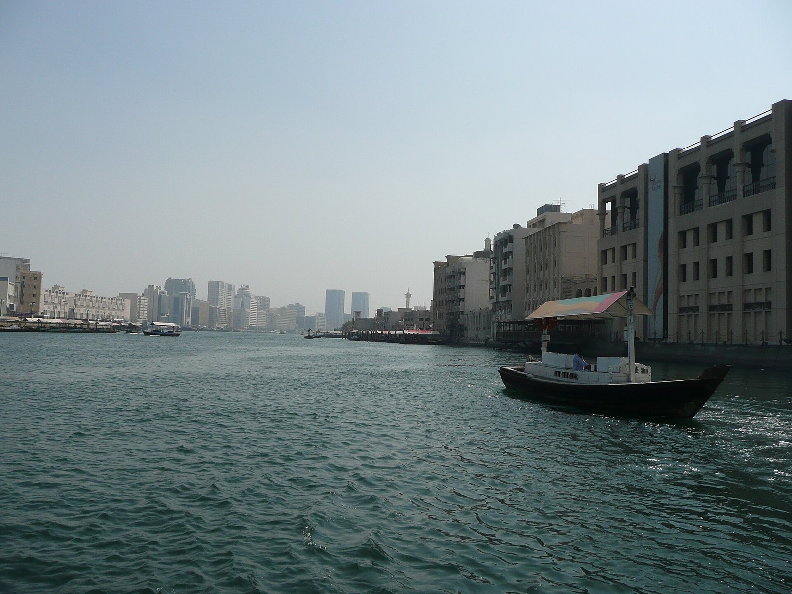 Dubai Creek viewed from an abra
