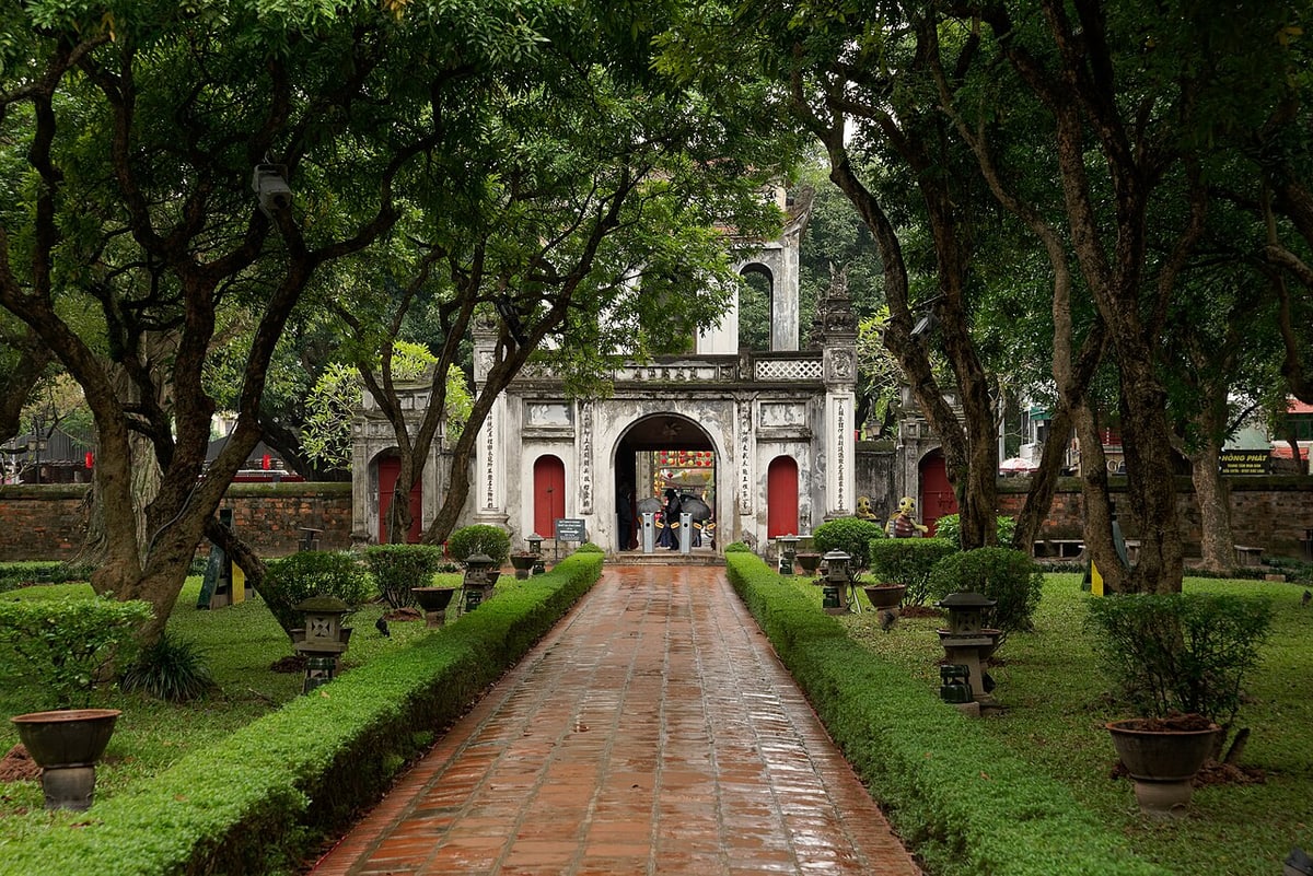 Main gate of Hanoi’s Temple of Literature, viewed from within the complex