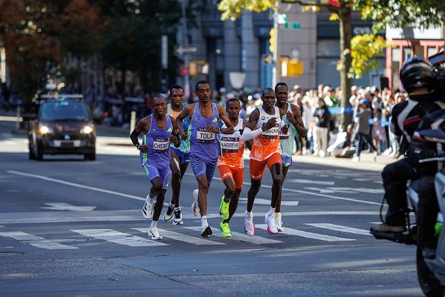 2024 New York City Marathon Elite Men Leaders